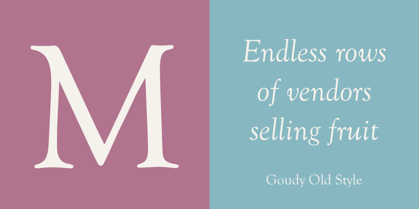 Goudy Old Style Regular Font