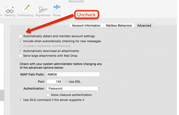 setting up mac mail for verizon migrated aol account